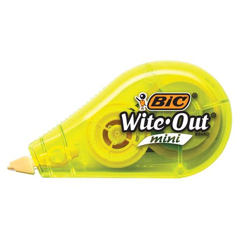 Bic Wite Out Brand Mini Instant Correction Tape White 12 Count Pack