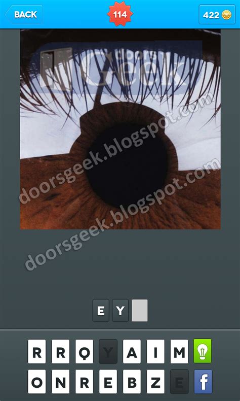 Zoomed In Photo Word Game Level 114 ~ Doors Geek