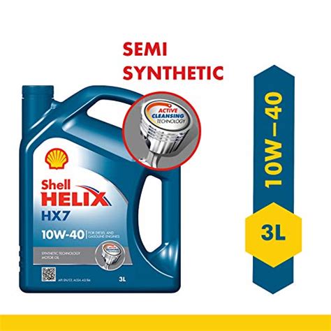 Shell Helix Hx7 10w 40 Api Sn Semi Synthetic Engine Oil For Petrol