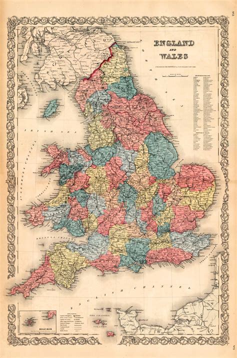 Old English Map Of England Map Gambaran