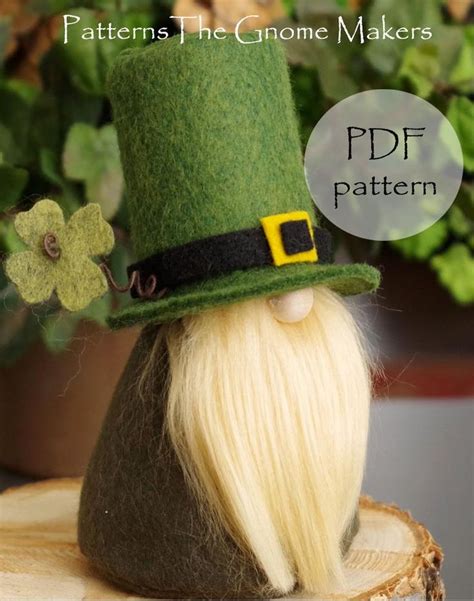 Leprechaun Pdf Gnome Pattern St Patricks Day Gnome Patterns Irish