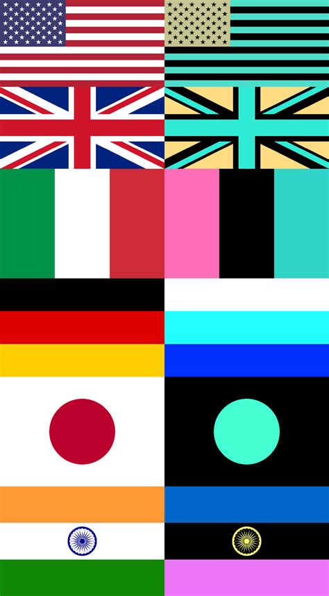 I Inverted The Colors Of My Favorite Flags Flags From Rvexillology
