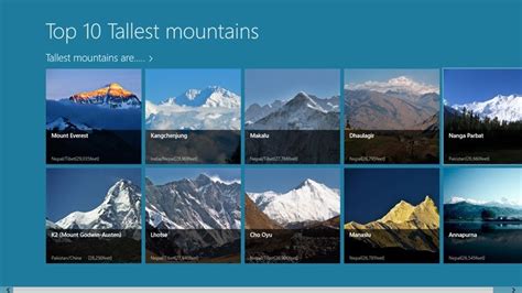 List Of Highest Mountains On Earth Tallest Mountain In The World