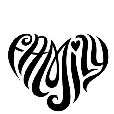 This tattoo takes up a lot of space; Family Word Images | Free download on ClipArtMag