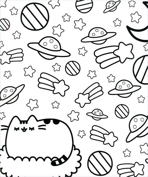 Pusheen Space Coloring Pages Coloring Pages