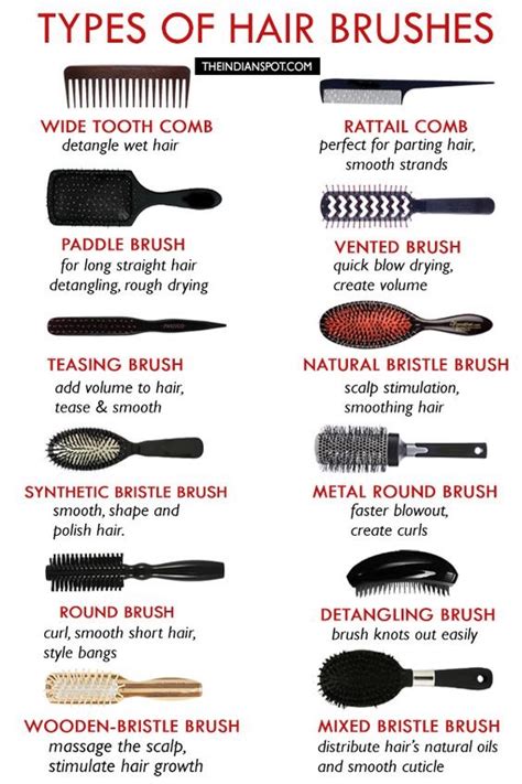 In regards to your curl hair, you would like a comb that you can depend on to be soft enough to detangle without breaking your strands, however powerful enough to operate through choose from assorted kinds of best comb for curly hair and substances utilized for all these hair care requirements. Types Of Hair Brushes - How To Choose The Best Hair Brush ...