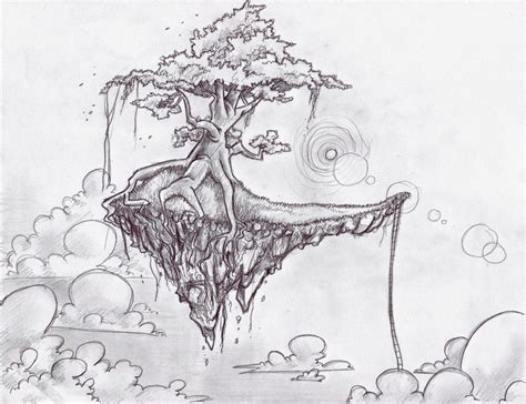 How To Draw A Floating Island Floating Islands Are Masses Of Land That