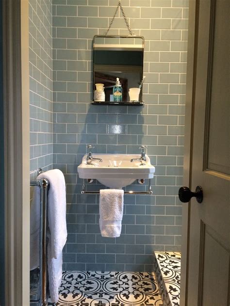 This is probably our favourite idea for the tiny ensuites out there! 19 Design Ideas to Inspire your Cloakroom | Ensuite shower ...