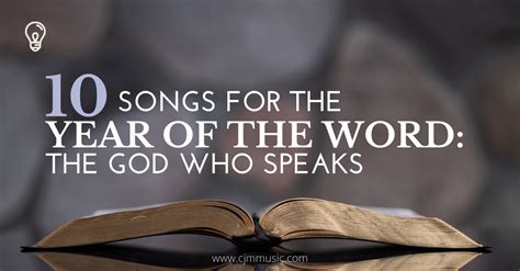 Employees spend a huge amount of their waking hours in their workplaces. 10 Songs for The Year of The Word: The God Who Speaks ...