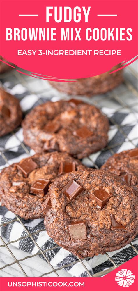 Easy Brownie Mix Cookies 3 Ingredients Unsophisticook Artofit