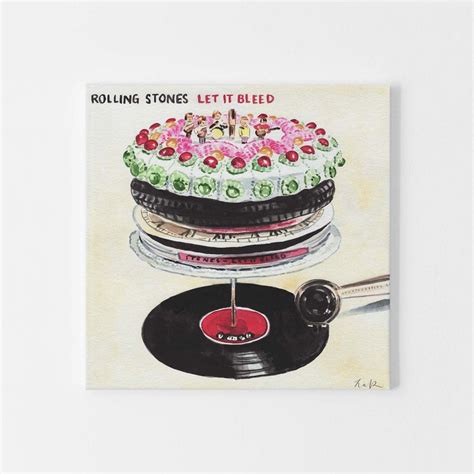 The Rolling Stones Let It Bleed Album Art Print Watercolor Etsy