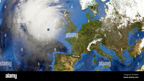 Storm Ellen Over Ireland Shown From Space Elements Of This 3d Image