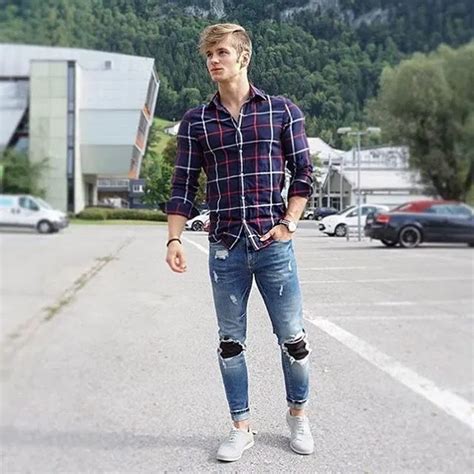 115 Coolest Check Shirt Outfits For Men Page 2 In 2020 Mens Outfits