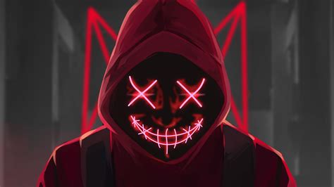 1920x1080 Red Mask Neon Eyes 4k Laptop Full Hd 1080p Hd 4k Wallpapers