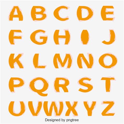 English Alphabet Vector Hd Png Images Orange Expansion English