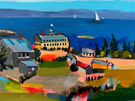 A Day On Monhegan Island By Rebecca Klementovich Acrylic Painting