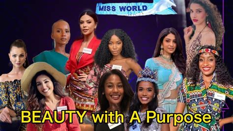 Beauty With A Purpose Top 10 Finalists Of Miss World 2021 Youtube