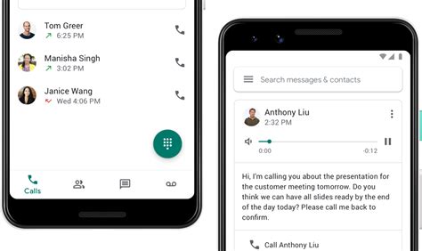 Image showing Google Voice's calls page and voicemail page. | The voice, Google voice, Voice call