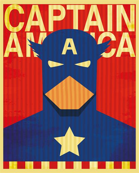Captain America Vintage Poster On Behance