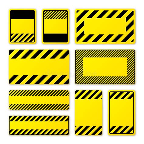 Blank Yellow Construction Signs Stock Illustrations 758 Blank Yellow