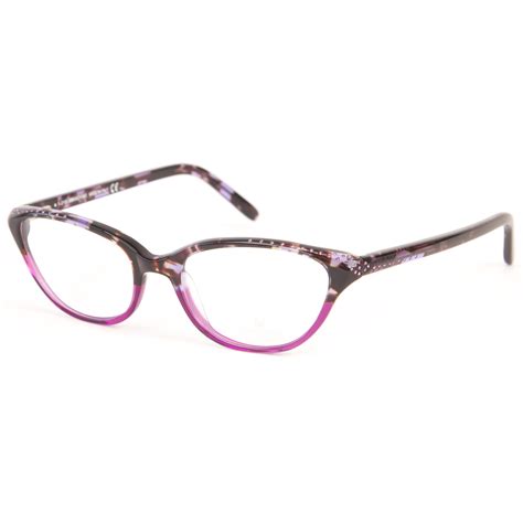 Swarovski Womens Ombre Crystal Accent Cateye Eyeglass Frames Sw5051 260 New Ebay