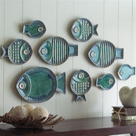 Fish Wall Plates For A Fun Look Arrange Your Fishes So That Are All