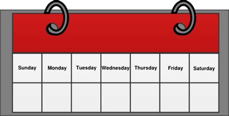 Week Calendar Clipart