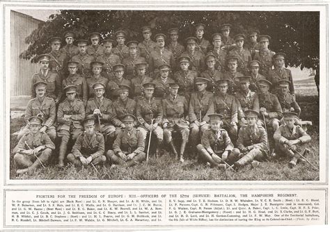 Army Ancestry Research 12th Hampshire Regiment Officers And Sergeants