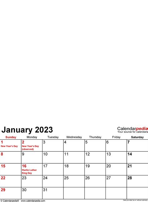 2023 Calendar Printable Template Pdf Imagesee