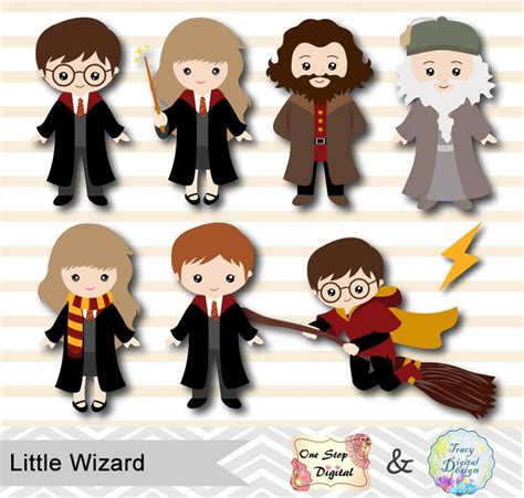 Harry Potter Style Digital Clipart Harry Potter Clip Art | Etsy