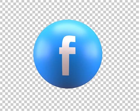 Premium Psd 3d Facebook Logo