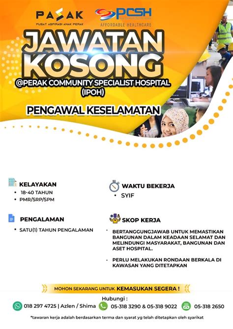 1, lorong metro, 08000 community no. Jawatan Kosong Perak Community Specialist Hospital (Ipoh ...