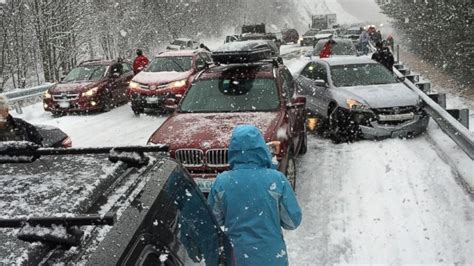 See The 35 Car Pile Up On New Hampshire Interstate After Sudden Snow