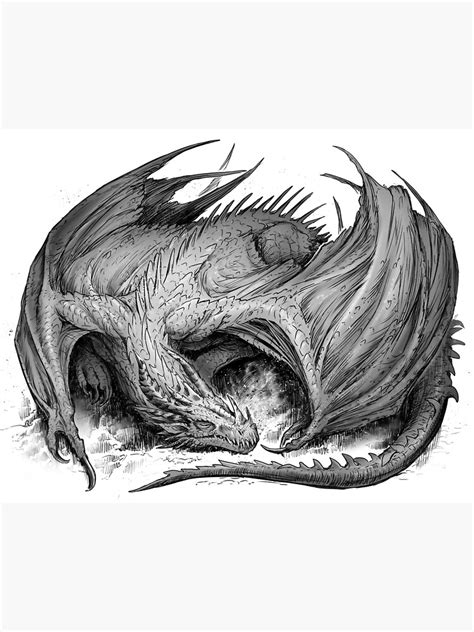Sleeping Dragon Poster For Sale By Jdugdaleauthor Redbubble