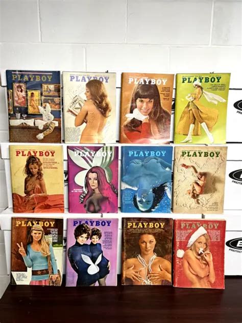 Vintage Playboy Magazines Issues Full Year With Centerfolds