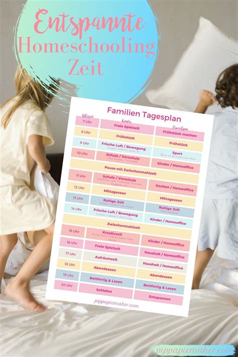 Was du nicht weitergibst, ist verloren. Unser Tagesplan für die Homeschooling Zeit - Pippa Pie ...