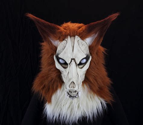 Zombie Skull Fox Canine Fursuit Head Realistic Mask Articulated Jaw