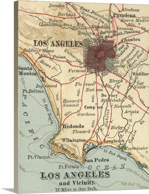 Stoves tea caddies tea towels. Los Angeles - Vintage Map Wall Art, Canvas Prints, Framed ...
