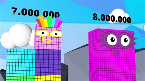 Numberblocks Comparison From Number 1000000 To 10000000 Million