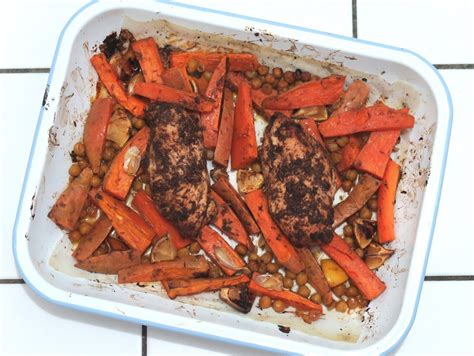 Salt Sugar And I Sumac Roast Chicken With Carrots And Chickpeas From Gatherings By Flora Sheddan