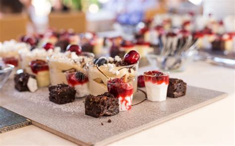 Assorted Mini Dessert For The Wedding Party Stock Photo Image Of