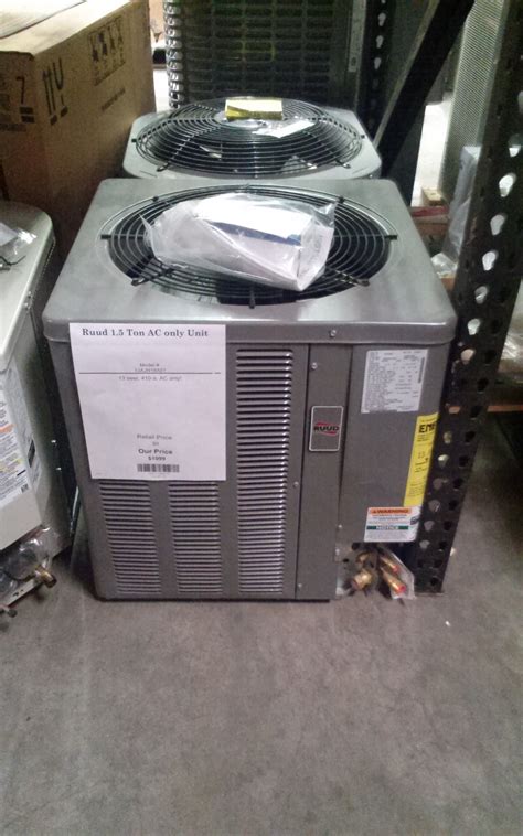 4 ton 16 seer ruud air conditioner condenser. Ruud 1.5 Ton AC only Unit -13AJN18A01