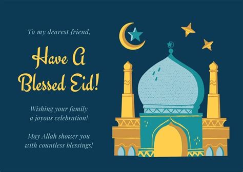Free Printable Customizable Eid Al Fitr Card Templates Canva