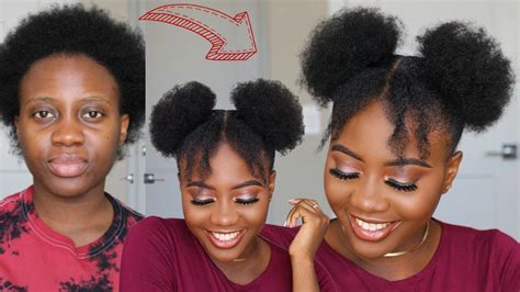 Simple And Cute Natural Hairstyle In 5 Minutes Perfect For Summer Hot Weather Too Short 4c