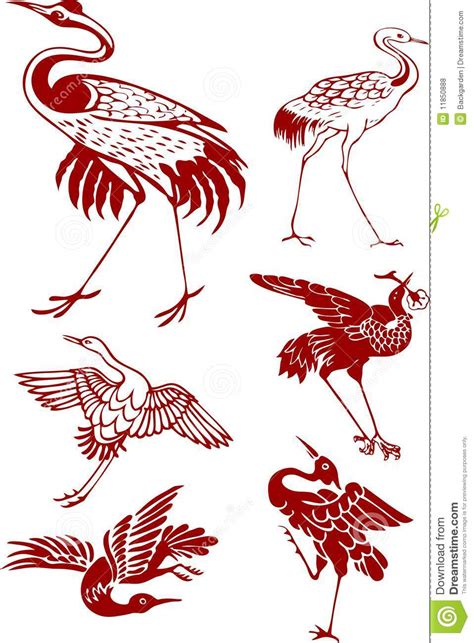 The crane stock vector. Illustration of ancient, totem - 11850888