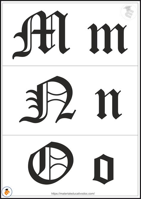 Moldes De Letras Goticas Para Imprimir Material Descargable Visita