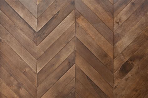 Reclaimed Brown Walnut Chevron Element7 Herringbone Wood Floor