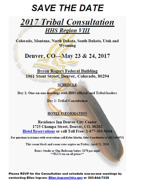 Hhs Region 8 2017 Tribal Consultation Save The Date Rocky