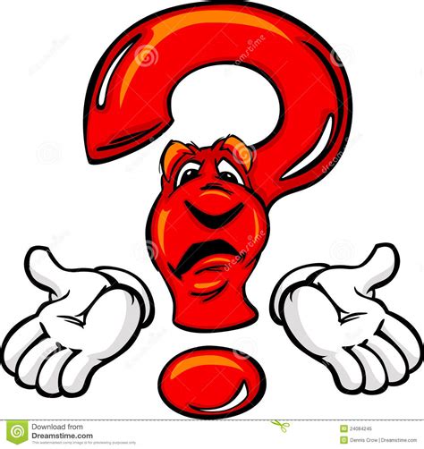 Confused Cartoon Question Mark With Hands Royalty Free