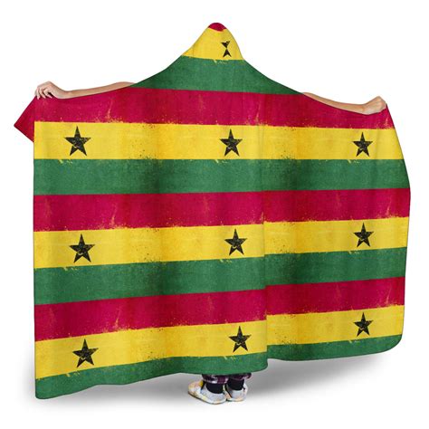 Ultimate Ghana Flag Hooded Blanket The Bandana